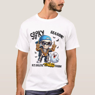 Camiseta Actitud Skeletal Swag Halloween