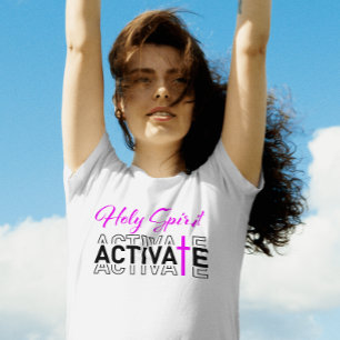 Camiseta Activación del Espíritu Santo - Cruz rosa