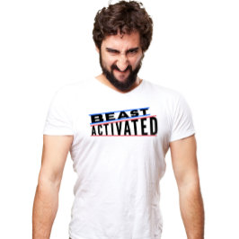 Camiseta activada de color azul rojo y negro