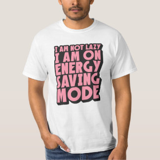Camiseta activada en modo de ahorro de energía par