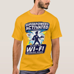 Camiseta activada para superpoderes de Wi-Fi