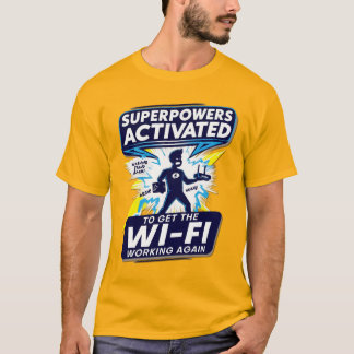 Camiseta activada para superpoderes de Wi-Fi