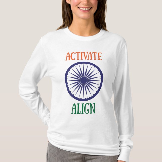 Camiseta Activar y alinear Ashoka Chakra (Anverso)