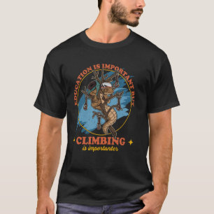 Camiseta Actividad de escalada de lagarto reptil acampando
