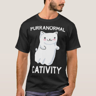 Camiseta Actividad paranormal gatuna de Halloween Gato fant