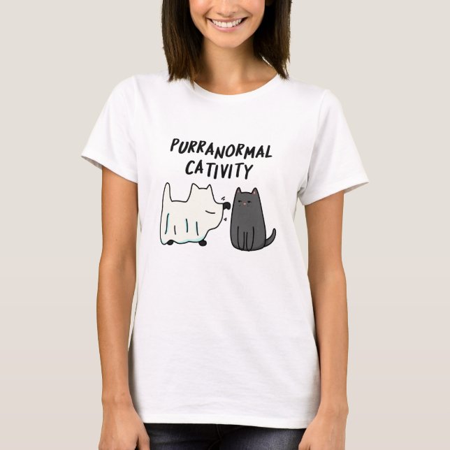 Camiseta Actividad Purranormal Divertida Broma de Halloween (Anverso)