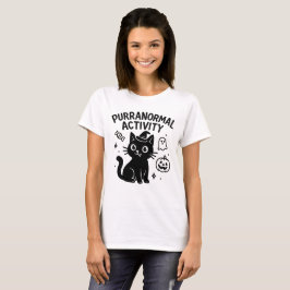 Camiseta Actividad Purranormal Tee de gato de Halloween