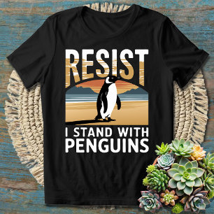 Camiseta Activismo de Pingüino Divertido de Resistencia