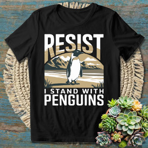 Camiseta Activismo de Pingüino Divertido de Resistencia