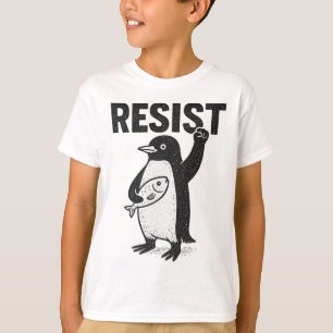 Camiseta Activismo de Pingüinos Resistentes Divertido Polít