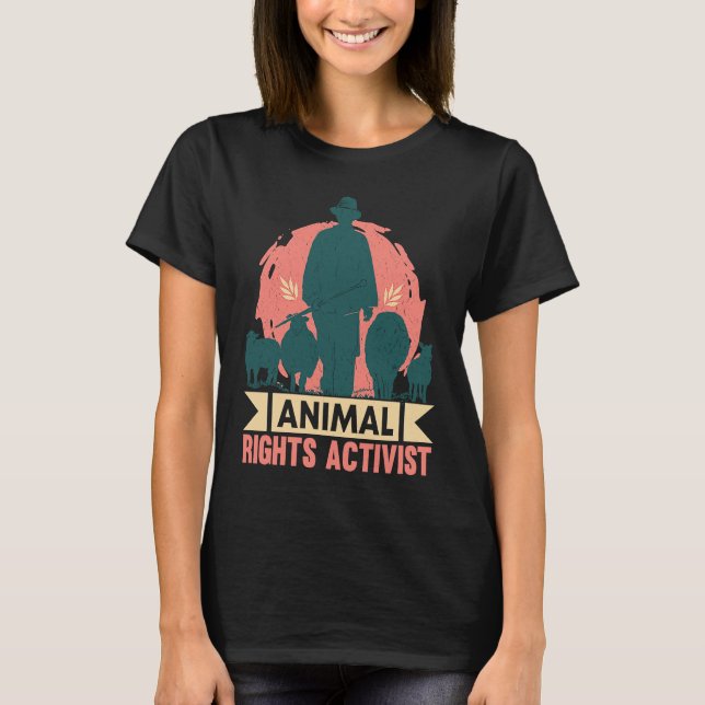 Camiseta Activista animal rescata derechos de conservación  (Anverso)
