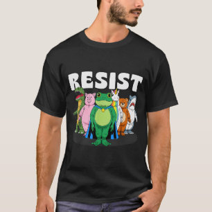 Camiseta Activistas de la Ropa de Rana de Resist No King Po