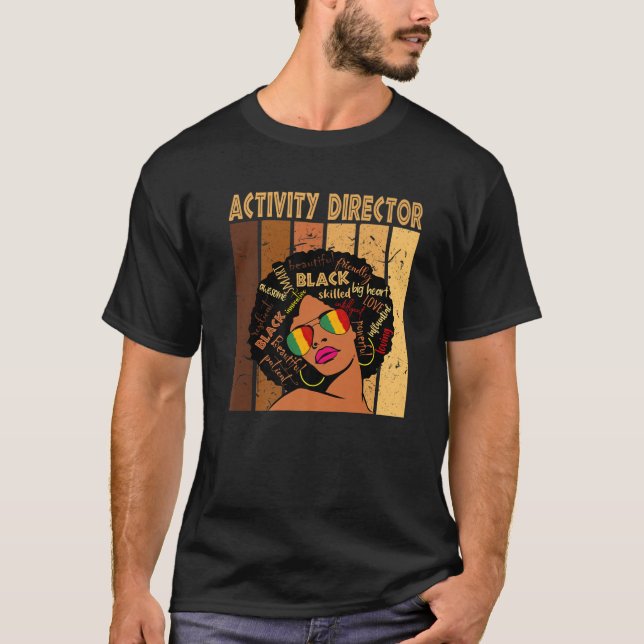 Camiseta Activity Director Afro African American Black Hist (Anverso)