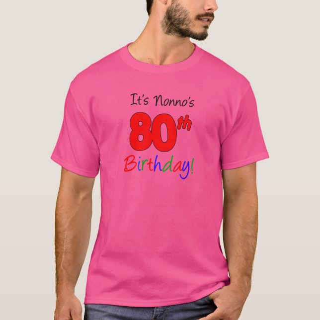 Camiseta Acto de celebración de fiesta de cumpleaños 80 de  (Anverso)
