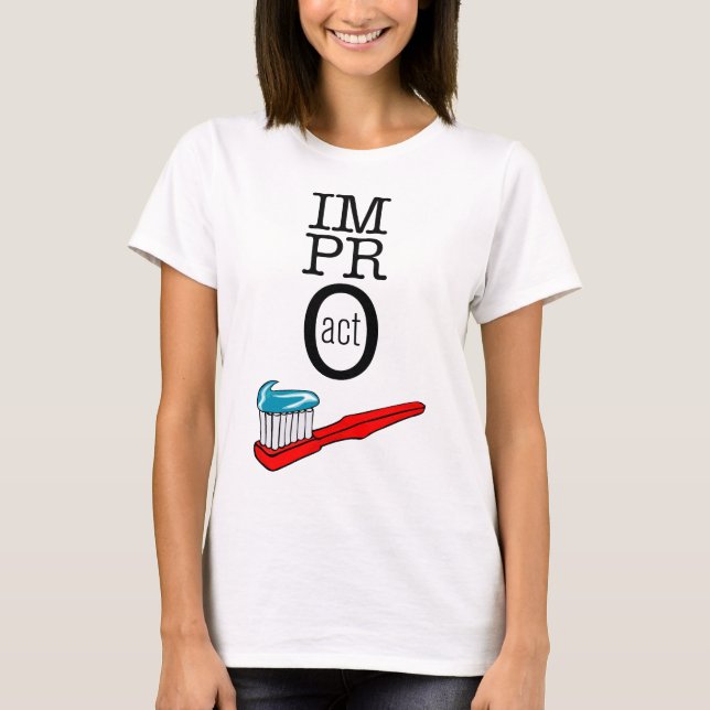 Camiseta ACTO de Impro - cepillo de dientes (Anverso)