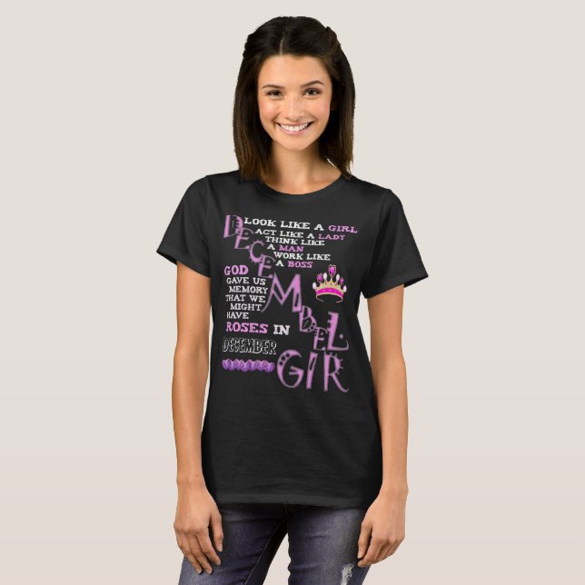 Camiseta Acto del chica de diciembre como la señora 2018 (Anverso completo)