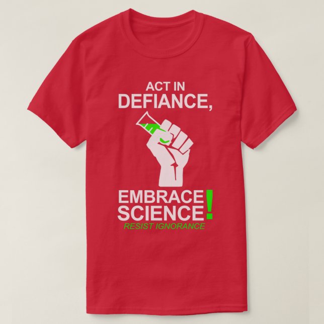 Camiseta Acto En Defensa De La Ciencia (Diseño del anverso)