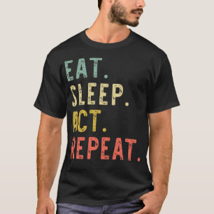Camiseta Actor de repetición de la ley de sueño de consumo