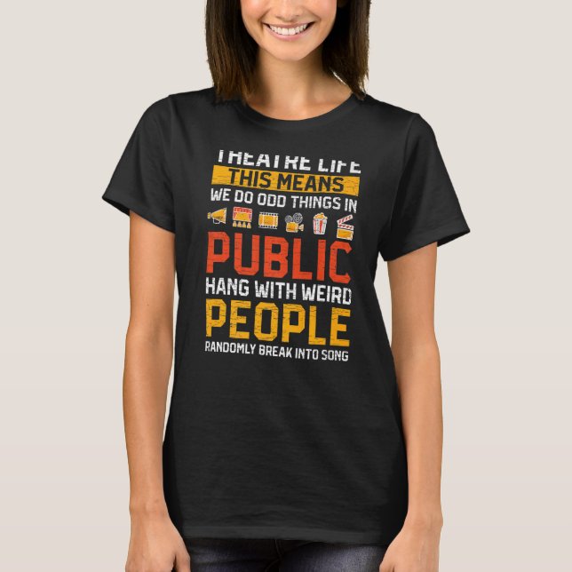 Camiseta Actor de teatro de teatro musical Premium (Anverso)
