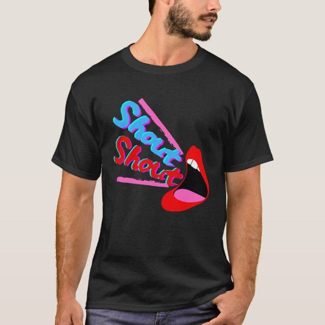 Camiseta Actor de voz actuando sobre los labios de la canci (Anverso)