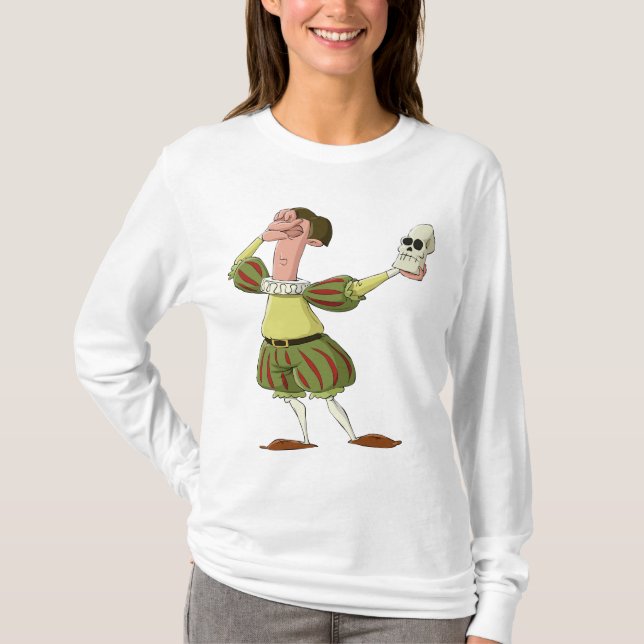 Camiseta Actor divertido de Hamlet de Shakespeare sostenien (Anverso)