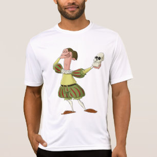 Camiseta Actor divertido de Hamlet Shakespeare sosteniendo