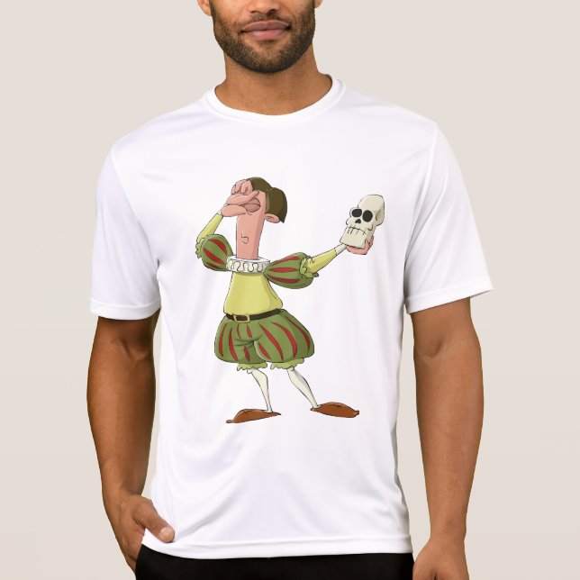 Camiseta Actor divertido de Hamlet Shakespeare sosteniendo  (Anverso)
