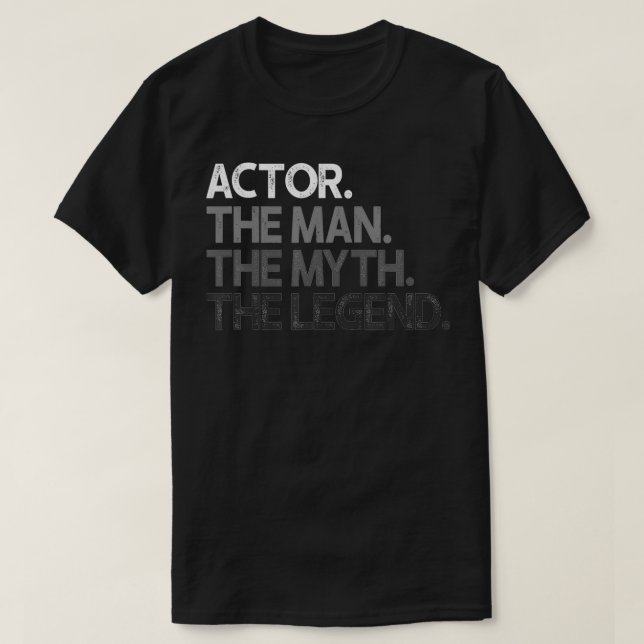 Camiseta Actor masculino regala mito de hombre (Diseño del anverso)