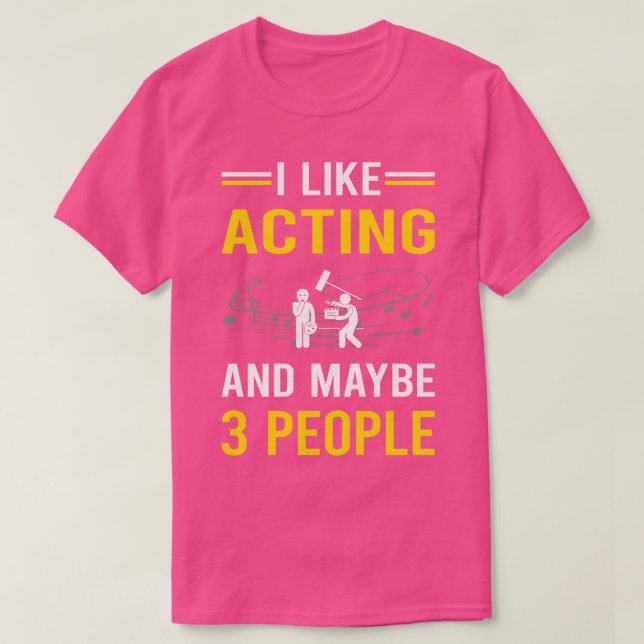 Camiseta Actriz actriz actriz en acción de 3 personas (Diseño del anverso)