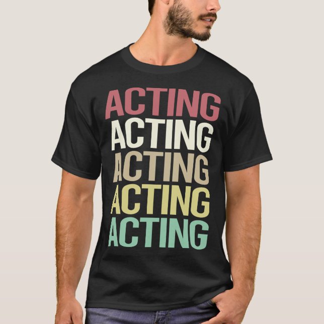 Camiseta Actriz de actores coloridos de texto (Anverso)