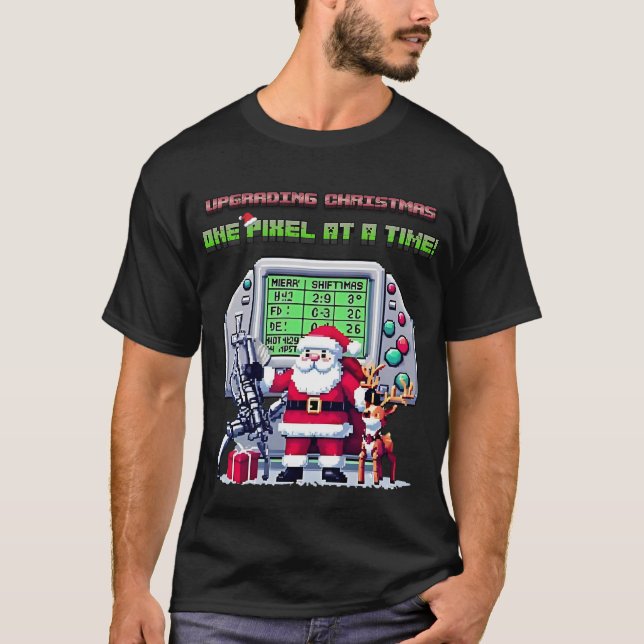 Camiseta ¡Actualizando a los Navidades, un píxel a la vez! (Anverso)