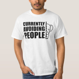 Camiseta Actualmente Evitando a la Gente Introvertido Minim