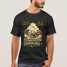 Camiseta Actualmente No Disponible Retro Esqueleto Playa