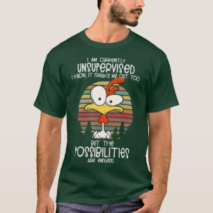 Camiseta actualmente no estoy supervisado sé que me asusta