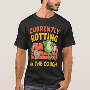 Camiseta Actualmente pudriéndose en el sofá divertido rana 