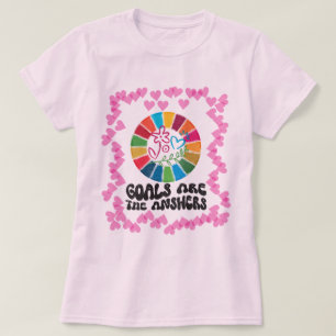 Camiseta Actuar localmente, pensar en global: Objetivos de 