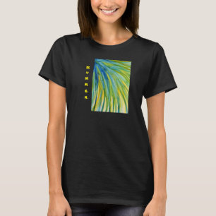 Camiseta Acuarela abstracta de la palmera