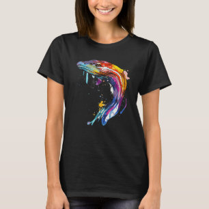 Camiseta Acuarela Ael Colorido Pesca de agua dulce al aire