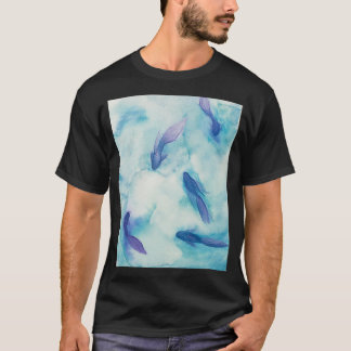 Camiseta Acuarela Betta Azul Tranquila