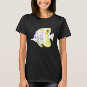 Camiseta Acuarela bonito Océano Acuario Tropical Pescado Pa