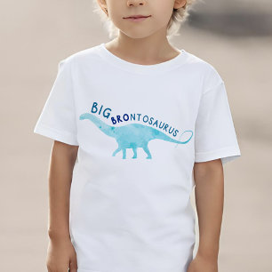 Camiseta Acuarela Brontosauro Gran Hermano Dinosaurio