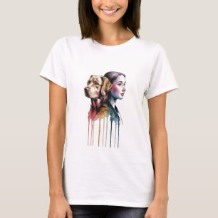 Camiseta Acuarela Canina Labrador Retriever - Femenina