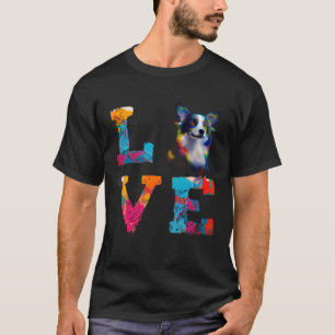 Camiseta Acuarela Cardigan Welsh Corgi Perro Cara Colorido