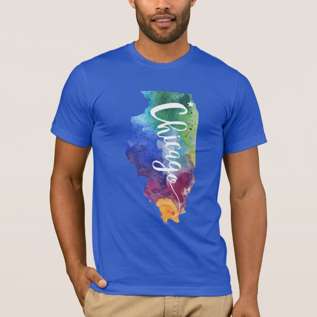 Camiseta Acuarela Chicago (Anverso)
