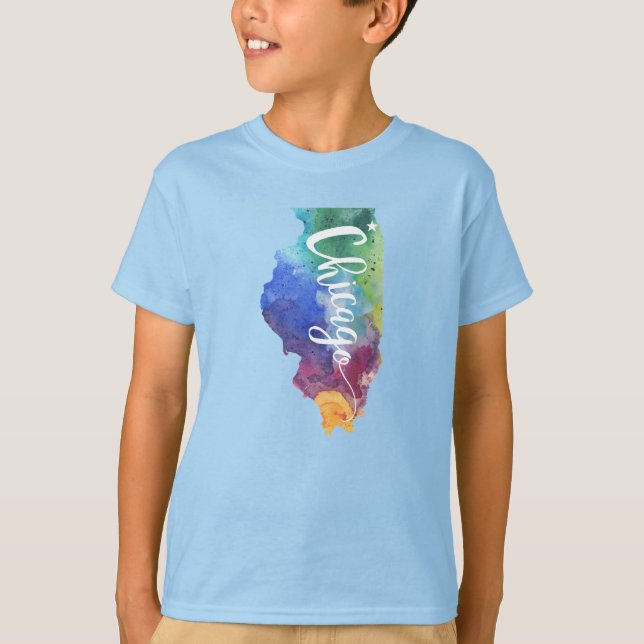 Camiseta Acuarela Chicago (Anverso)