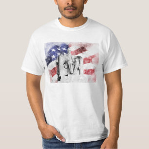 Camiseta Acuarela conmemorativa de Lincoln con bandera esta