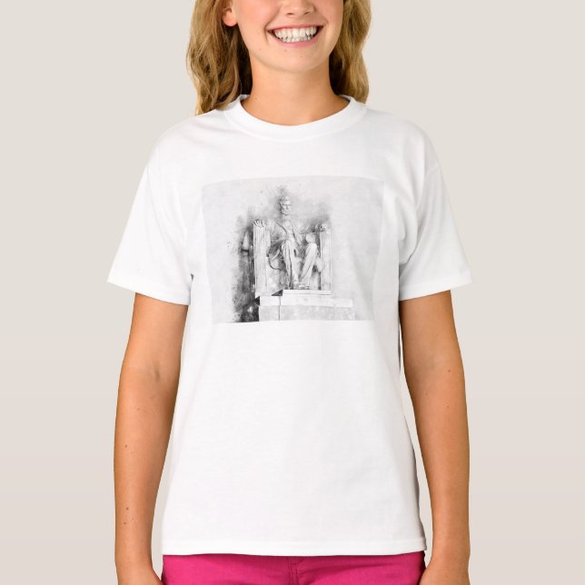 Camiseta Acuarela conmemorativa Lincoln y dibujo a lápiz (Anverso)