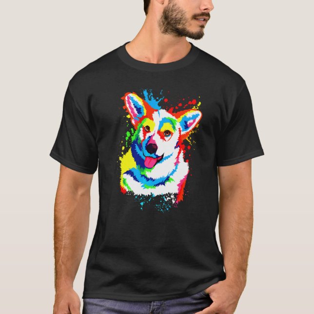 Camiseta Acuarela Corgi Corgi (Anverso)