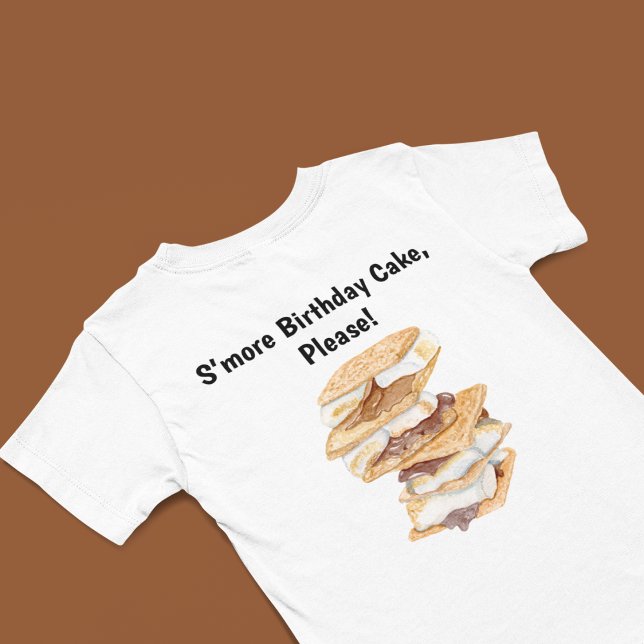 Camiseta Acuarela Cumpleaños 6 S'mores Realistas (Subido por el creador)