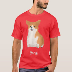 Camiseta Acuarela Cute Pembroke Corgi Corgi Puppy Perro